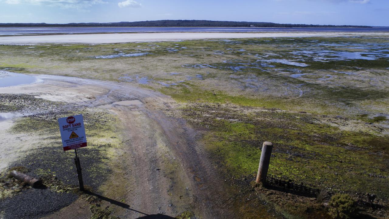 The proposed site of the bridge/ causeway for the Robbins Island wind farm development at Montague. Picture: Chris Kidd