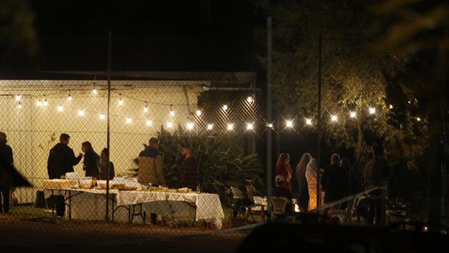 An engagement party close to the location of the shooting on Saturday night. Picture: Steve Tyson