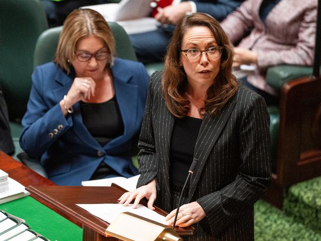 Victorian Treasurer Jaclyn Symes delivers her first budget in the Victorian parliament on May 20. Picture: Getty