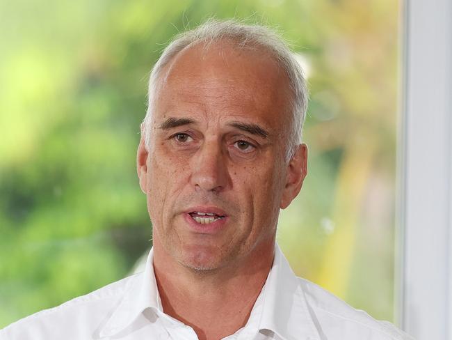 LNP candidate for Mackay Nigel Dalton during a media conference in Mackay. Picture: Liam Kidston.