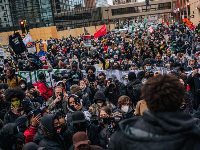 Protesters in Minneapolis. Picture: Getty Images/AFP