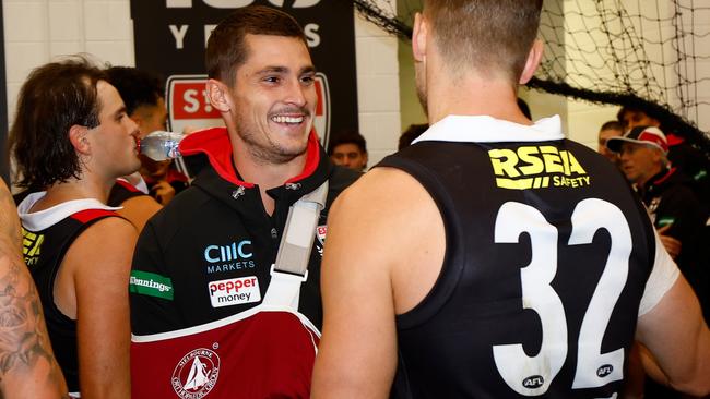 Lyon says Jack Steele will face Carlton in round 6, after the St Kilda skipper trained with the main group on Wednesday. Picture: Michael Willson / Getty Images