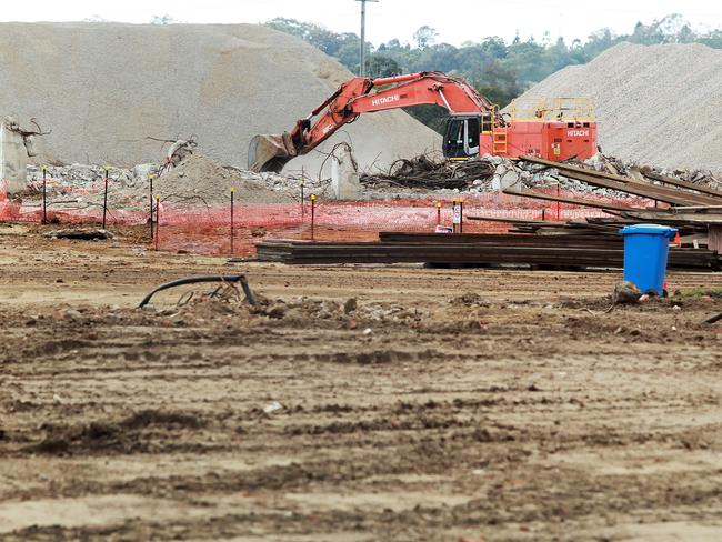 Clearing work at the former Petrie paper mill site Priority Development Area in 2016. Picture: Claudia Baxter