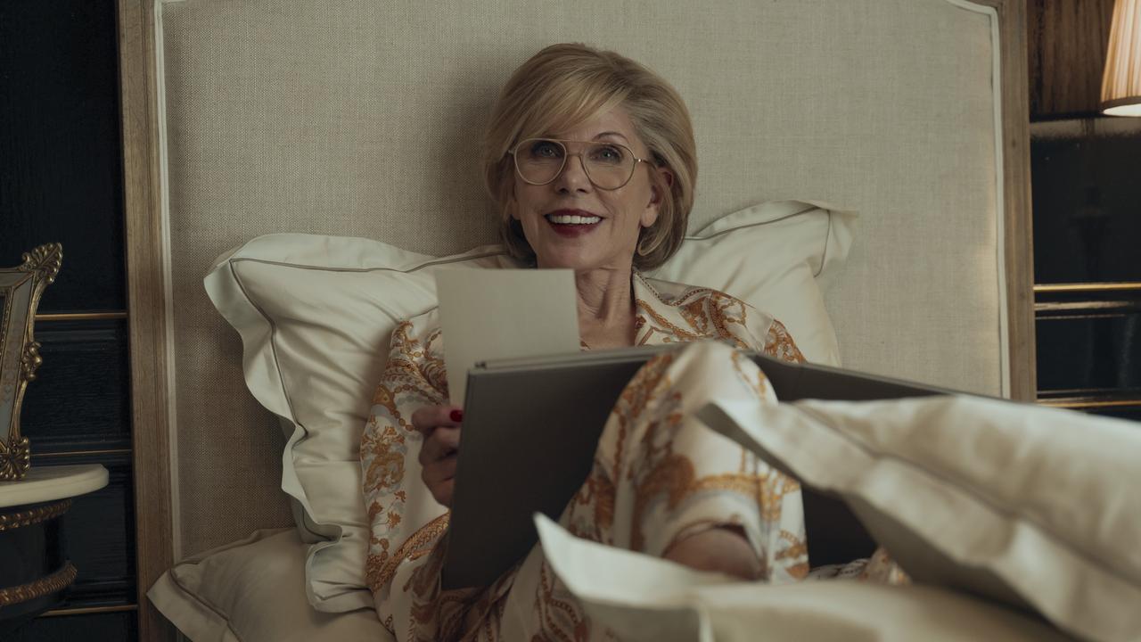 Baranski plays glamorous divorcee Victoria on the series. Picture: Prime Video