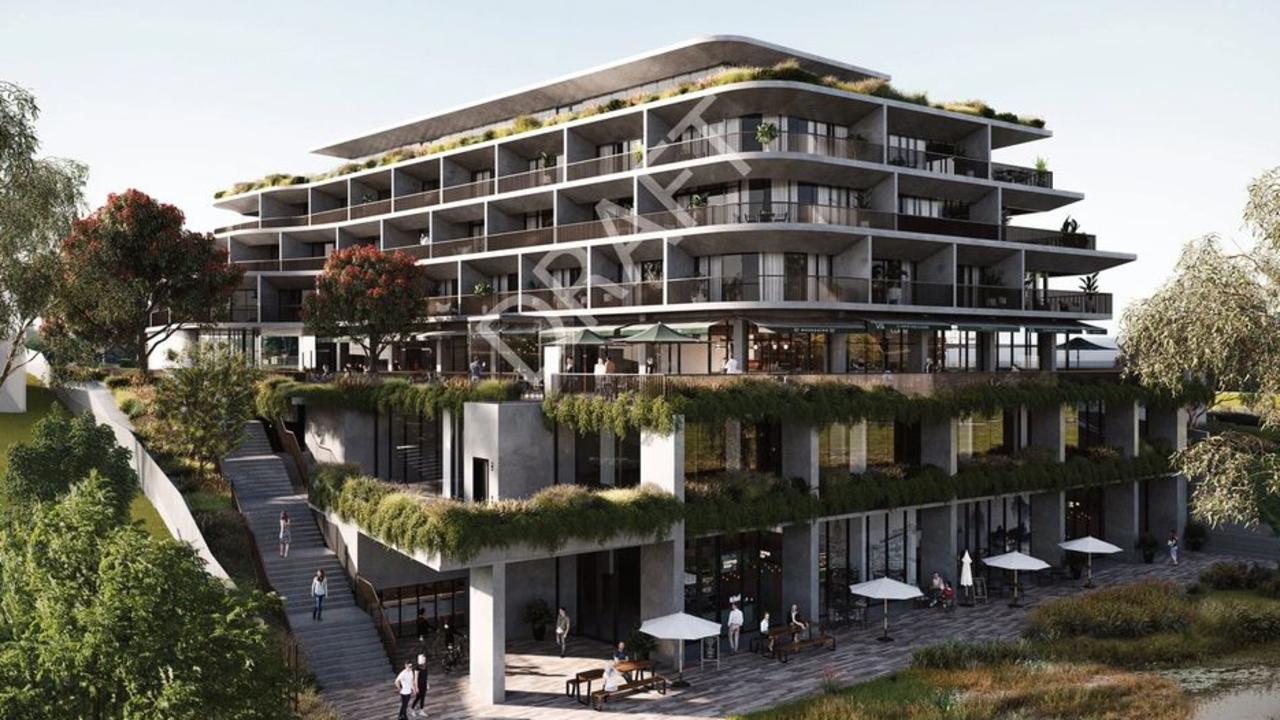 Architects renders shows plans for a multimillion-dollar hotel and wellness centre at 30-34 Geelong Rd, Portarlington. Picture: McIldowie Partners