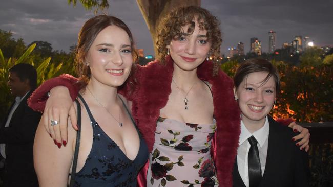 Carys Walsh, Isis Moran, Wavey Glasson and Anastasia Long at Queensland Academies Creative Industries formal.