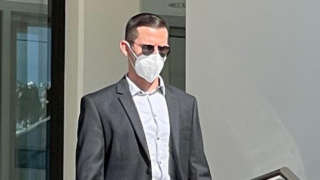 Thomas Anthony Novella leaving Wollongong Courthouse on Friday. Picture: Dylan Arvela