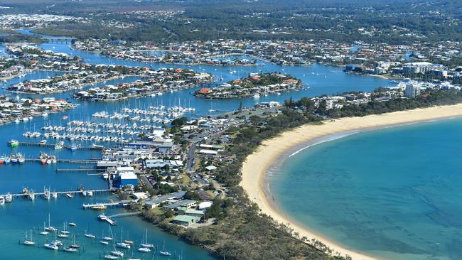 Emergency services rushed to the Mooloolaba Wharf on Monday morning following a welding incident.