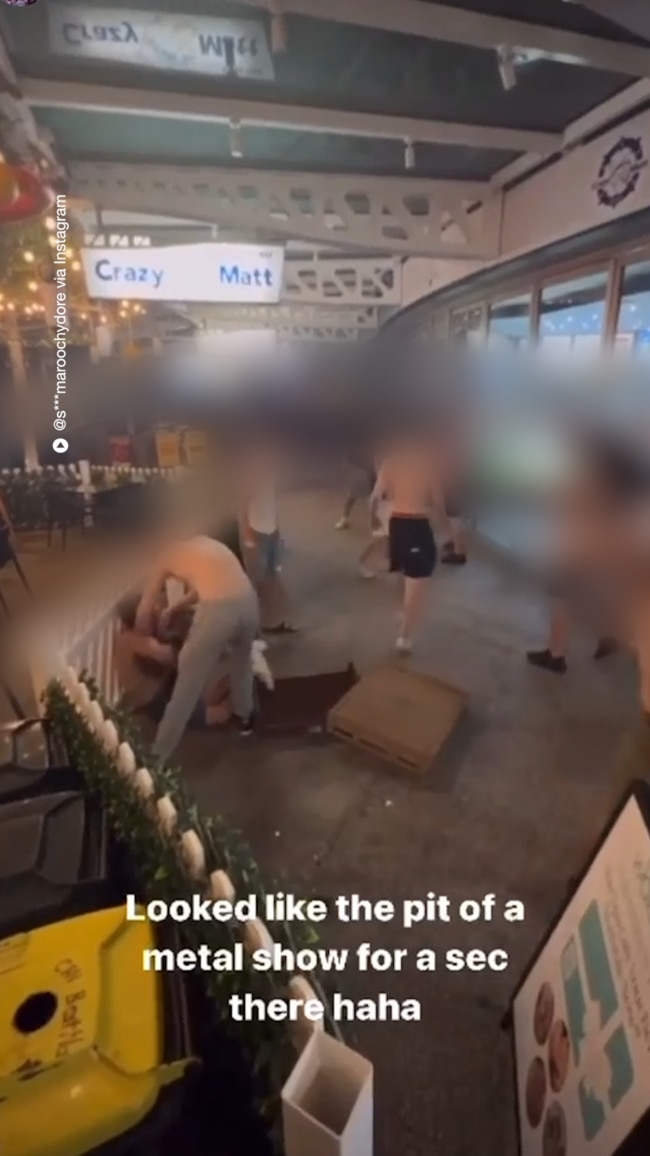 Footage emerges of youths bashing each other at Crazy Matt's Mooloolaba. Picture – Instagram.