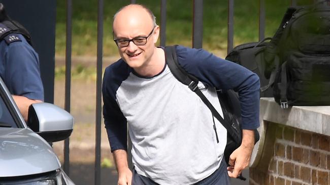 Dominic Cummings arrives at Downing Street on Tuesday. Picture: Getty Images.