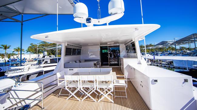 There’s plenty of deck space for entertaining. Picture: Nigel Hallett