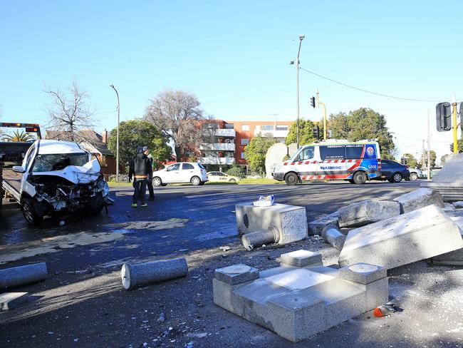 A man in his 50s was taken to the Royal Melbourne Hospital in a stable condition. Picture: Mark Stewart