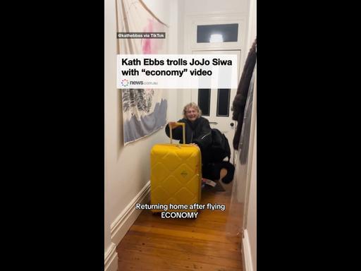 Kath Ebbs trolls JoJo Siwa with “economy” video