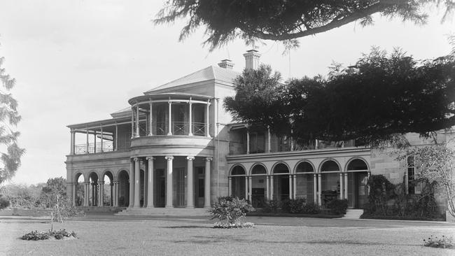 Alfred Elliott, Government House on George Street 1908, print from glass plate negative. City of Brisbane Collection, Museum of Brisbane - New Light: Photography Now + Then exhibition at Museum of Brisbane - GOVERNMENT HOUSE Picture Supplied