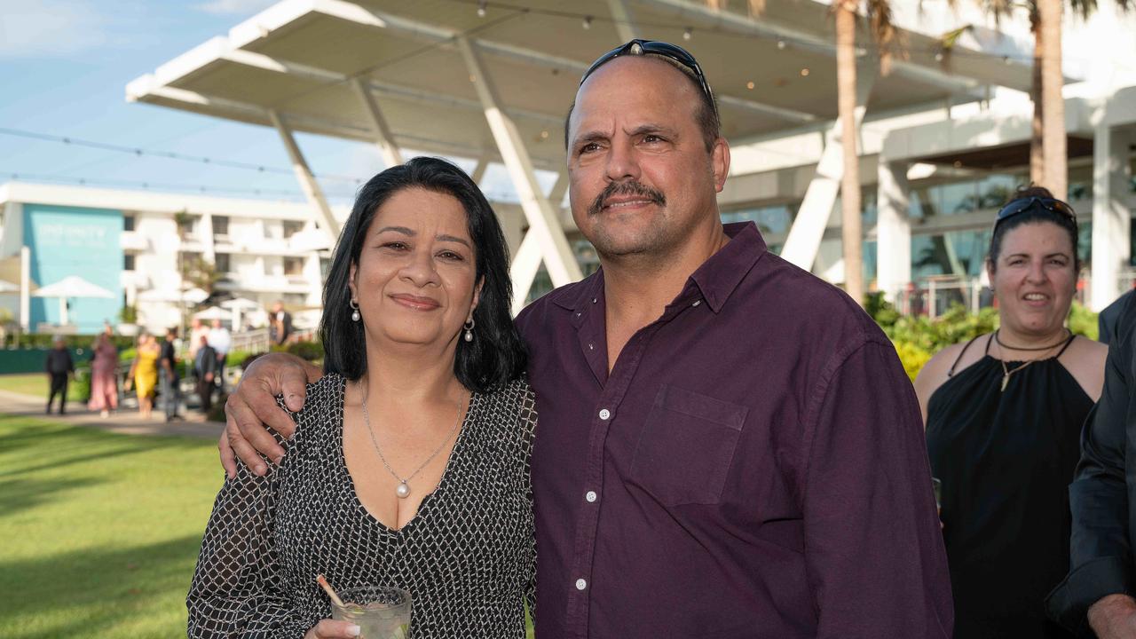 Leeanne Weetra and Darrin Weetra at the 2022-23 NTFL Nichols Medal Night. Picture: Pema Tamang Pakhrin