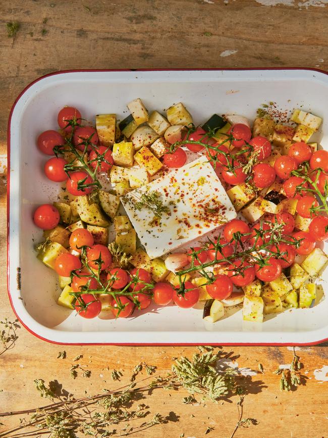 Eggplant, tomato and feta make for a burst of flavours. Pictures: Laura Edwards