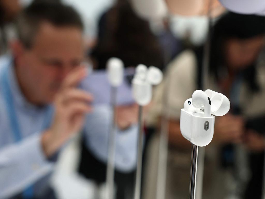 The new Apple AirPods can be used as hearing aids. Picture: Getty Images via AFP