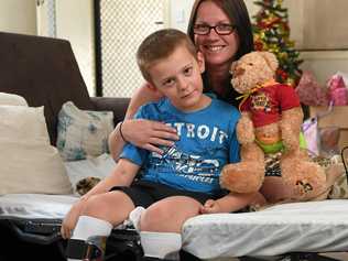 Redbank Plains resident Heath Chin has stage 4 Glioblastoma with family friend Kalee Simpson. Picture: Rob Williams