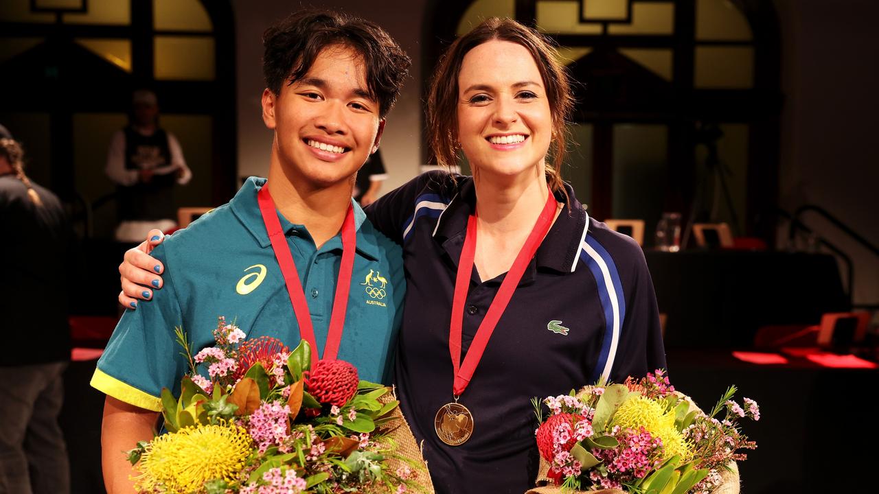 Jeff Dunne and Rachael Gunn will represent Australia in breakdancing at next year’s Olympic Games. Picture: Mark Kolbe/Getty Images