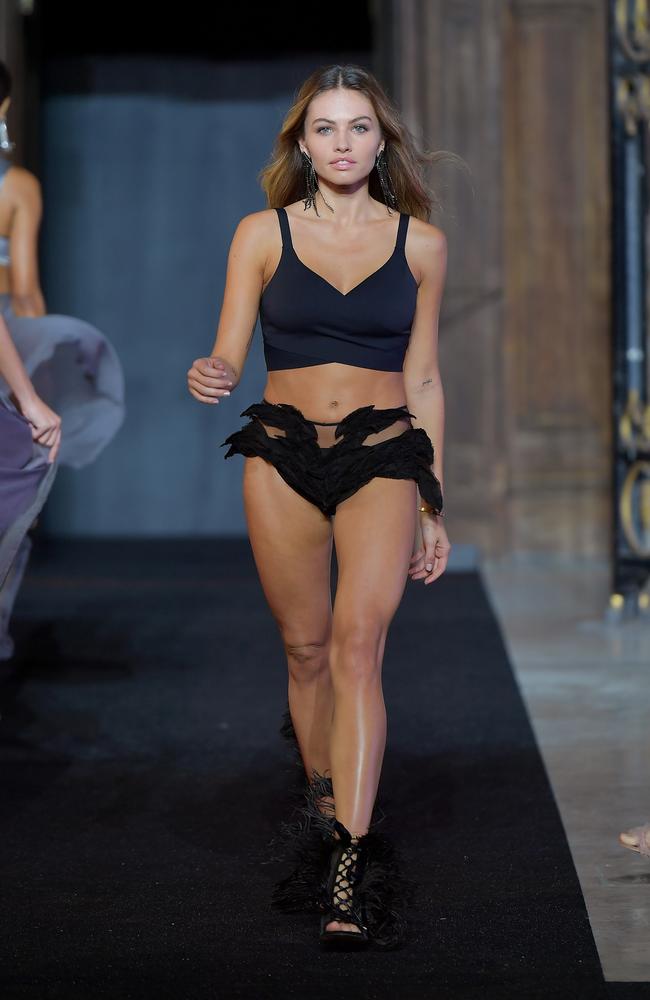 Model Thylane Blondeau appears in the Etam runway show at Paris Fashion Week on October 4, 2021 in Paris, France. Picture: Dominique Charriau/WireImage