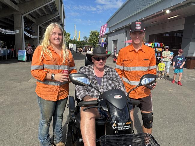 Philip Snr, Philip Jnr and Jemma Scougall at the Fraser Coast Show.