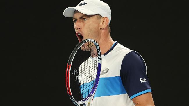 John Millman was pumped after taking the match to five sets. 