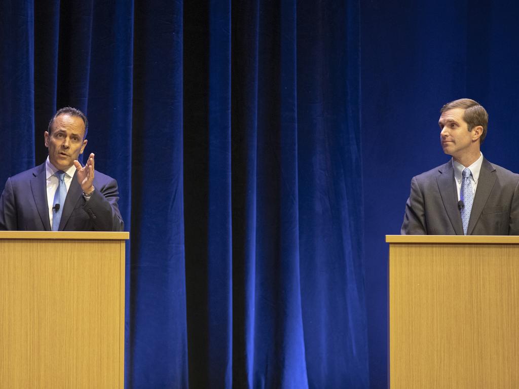 Republican Governor Matt Bevin, left, and Democratic Attorney-General Andy Beshear. Picture: AP