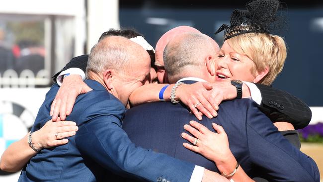 Jameka’s owners rejoice after their mare’s mighty win in the Cup.