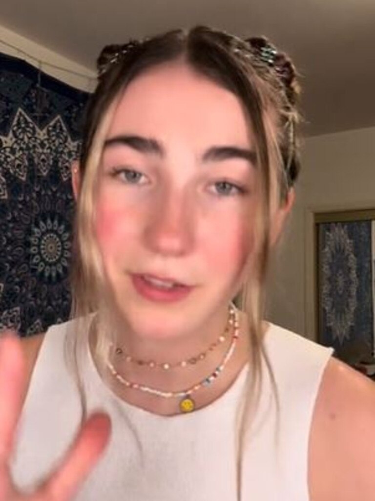 Indie artist Allegra Miles has caused a stir by naming the phrases she claims only Millennials use. Picture: TikTok/Allegra Miles