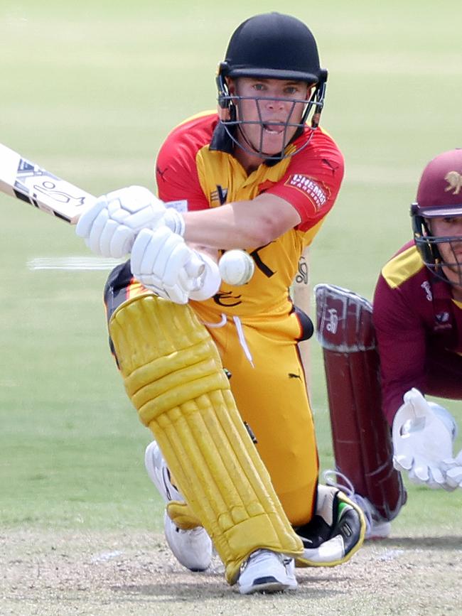 Marcus Harris batting for St Kilda. Picture: Georg Sal