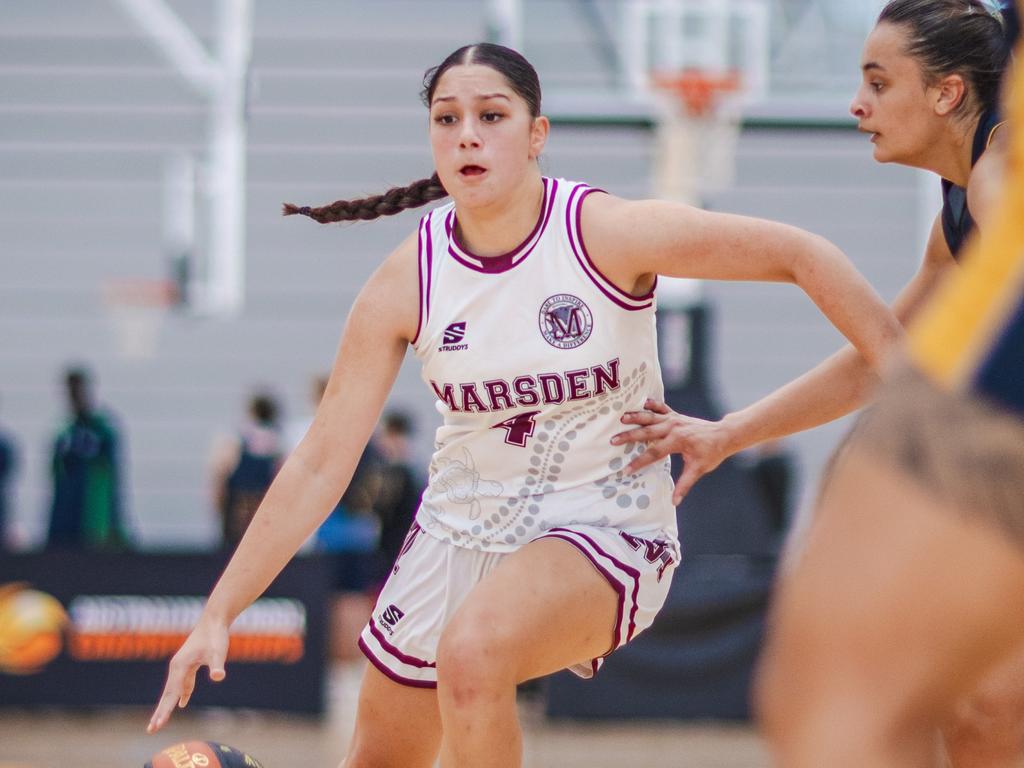 Marsden State High player Keriana-Marie Hippolite during the Basketball Australia Schools Championships. Picture: Taylor Earnshaw