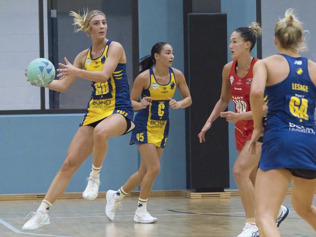 Bond University Bull Sharks netball. Credit: Pr Alan Patching. Pictured: Ella Spencer