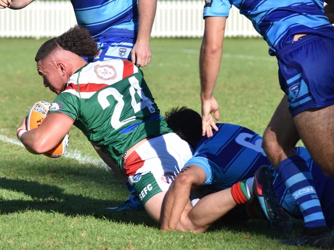 Tallis Angianga scored a try at the weekend for South Eastern against Mascot. Picture: Sean Teuma/NewsLocal