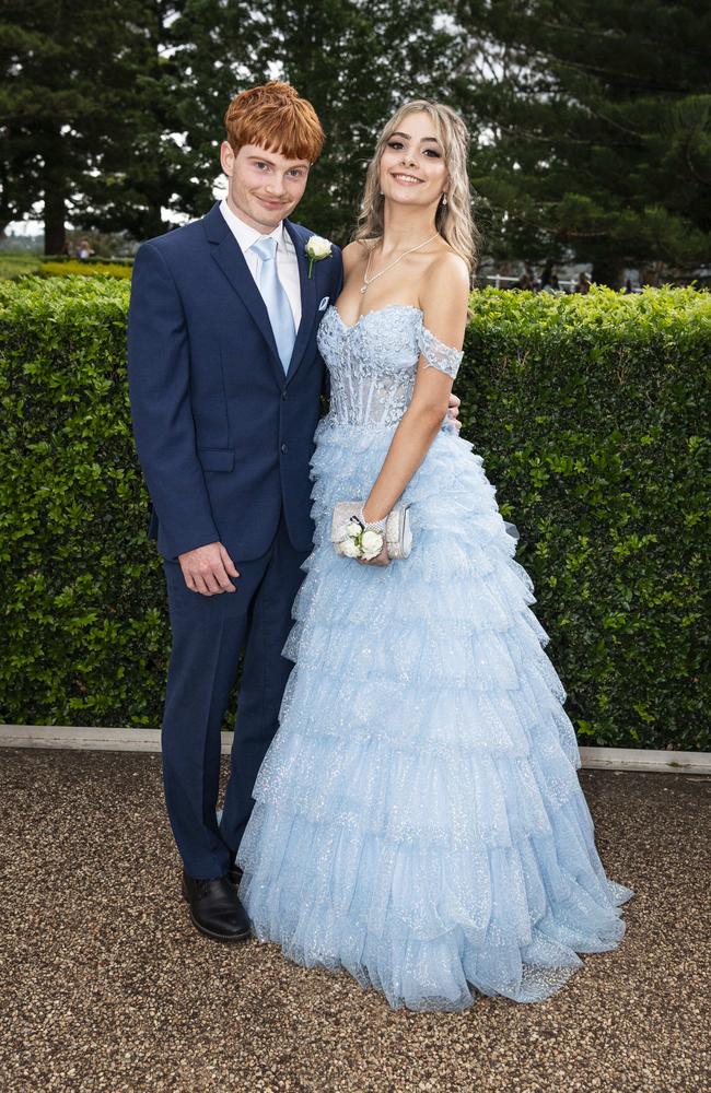 Zeke Jones and Paige Rennick at Centenary Heights State High School formal at Picnic Point, Friday, November 15, 2024. Picture: Kevin Farmer