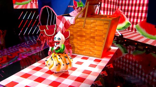 The Pavlova belted out Harry Styles' 'Watermelon Sugar'. Picture: Channel 10