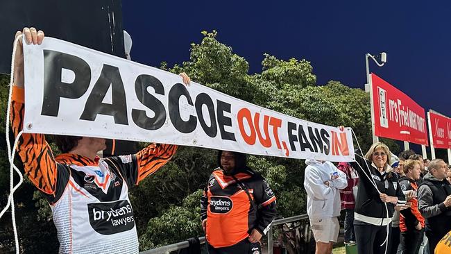 A fan protest calls for the sacking of CEO Justin Pascoe.