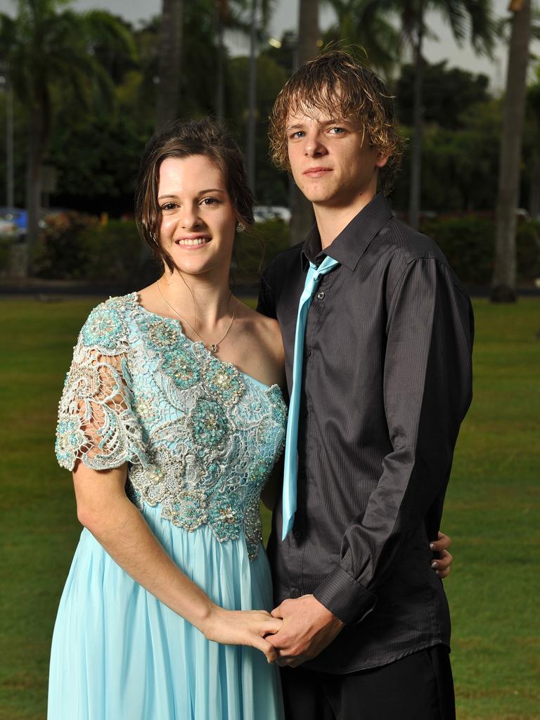 Britanny Crescentino and Jake Bruton at the Palmerston Senior College 2012 formal at SkyCity Grand Ballroom.