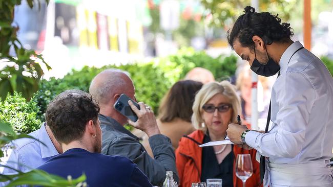 Victoria’s restaurants, bars and cafes have desperately struggled for staff over the past few months as the state emerges from the pandemic. Picture: Ian Currie