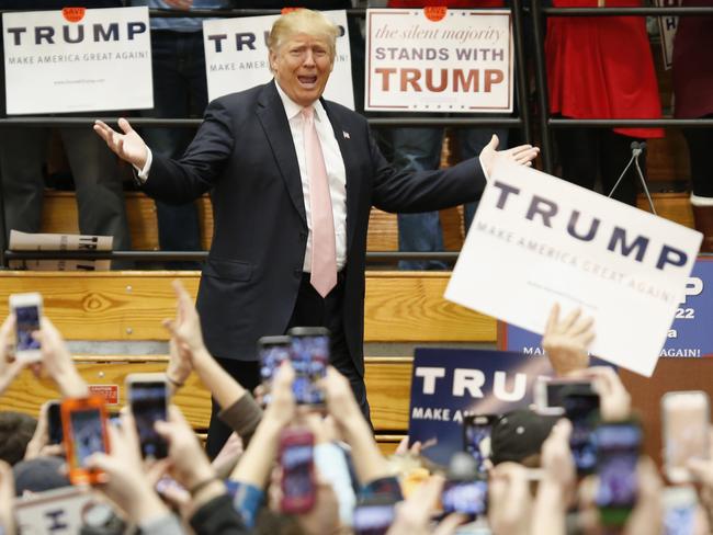 Trump has become famous for his divisive statements on the campaign trail. Picture: AP/Steve Helber.