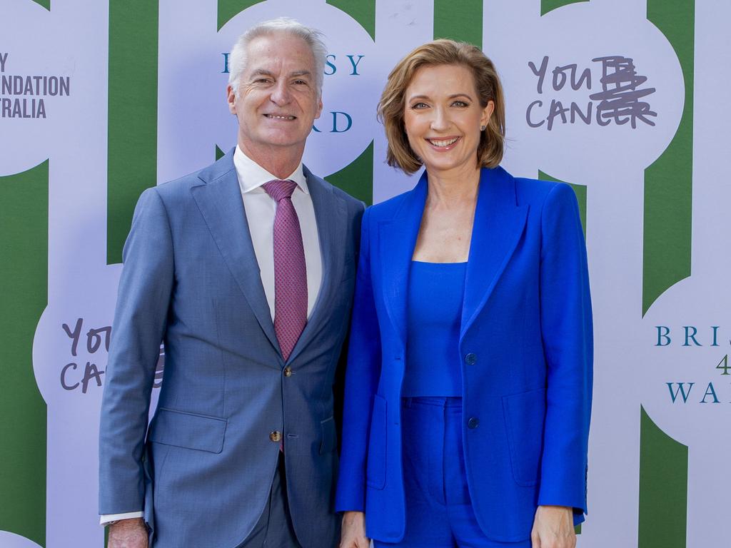 Nine News Queensland presenters Andrew Lofthouse and Melissa Downes. Picture: Jerad Williams