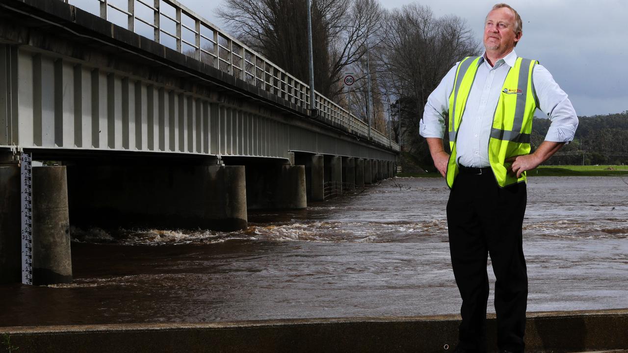 Latrobe Mayor Peter Freshney beside the Mersey River in 2016, when he was thinking about floods rather than helping people get through the COVID-19 pandemic. Picture: Chris Kidd