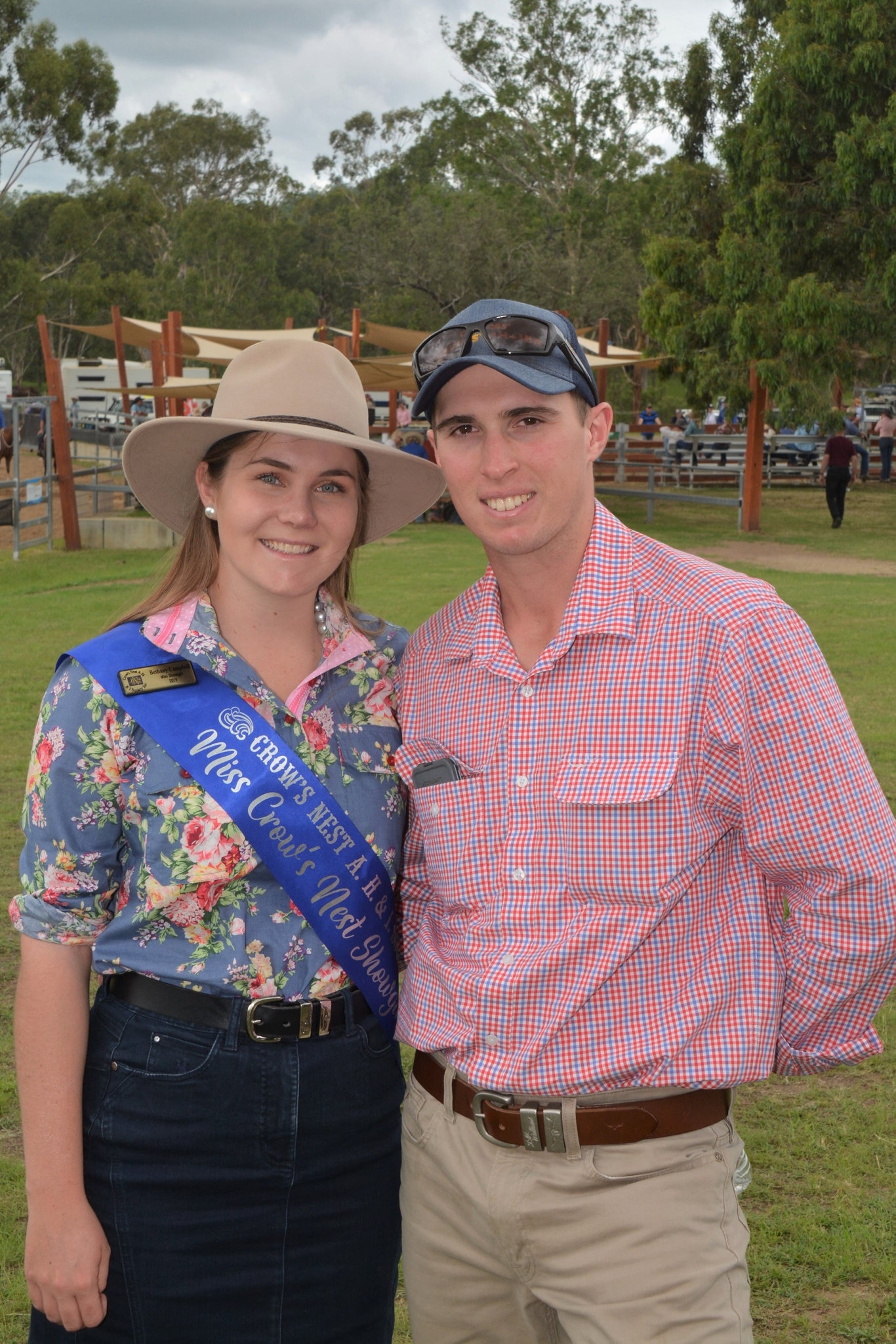 2019 Crows Nest Miss Showgirl Bethany Campbell with Josh Brennan at the Cooyar Show 2020. Picture: Kate McCormack