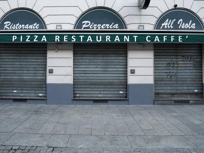 The once-busy streets of Milan are now in lockdown mode. Picture: Getty Images