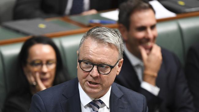 Fitzgibbon speaks during House of Reps question time. Picture: AAP Lukas Coch.