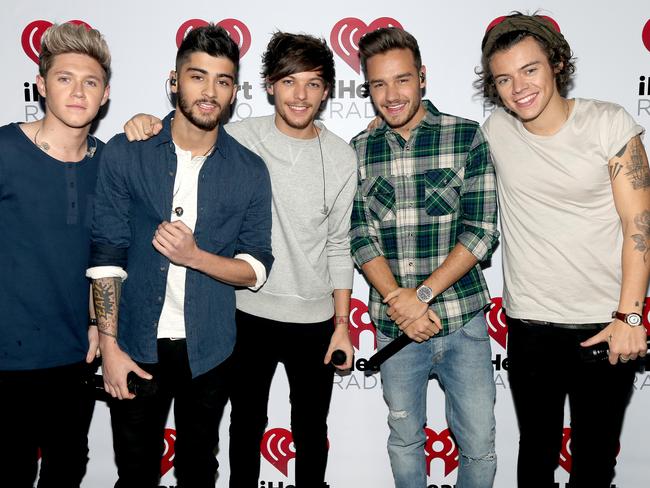 Devoted fans ... One Direction’s Niall Horan, Zayn Malik, Louis Tomlinson, Liam Payne, and Harry Styles. Picture: Getty