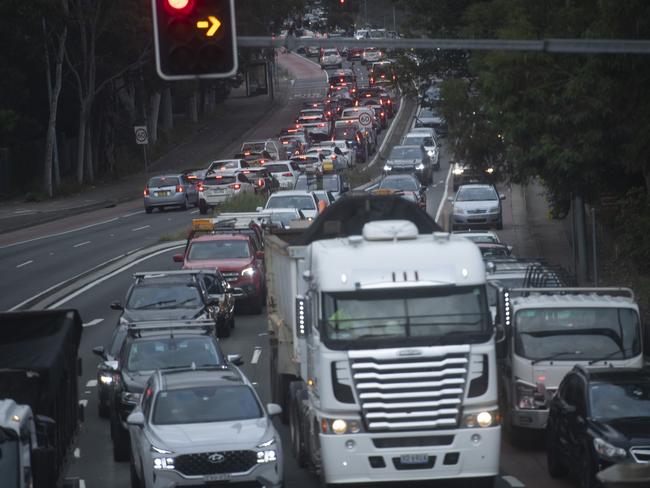 Traffic in the area is heavily congested. Picture: NCA NewsWire / Jeremy Piper