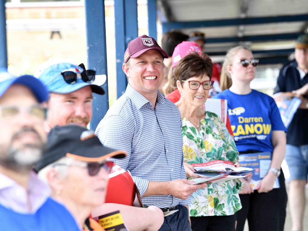 Mr Miles pictured during Queensland’s council election polling booths at Ipswich State High School. Picture: Patrick Woods.