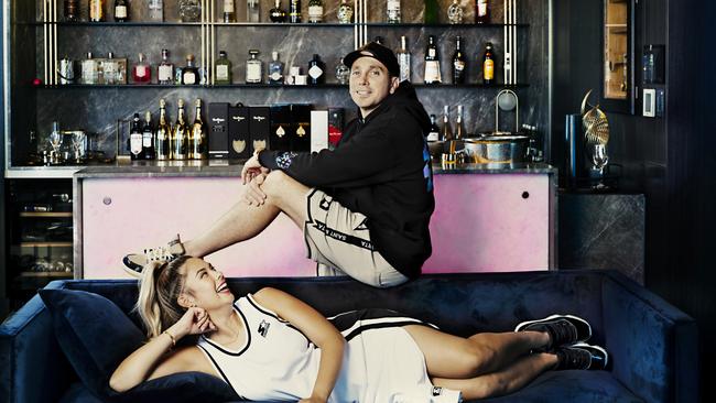 Culture Kings founders Simon and Tahnee Beard at their home in the Gold Coast. Picture: Justine Walpole