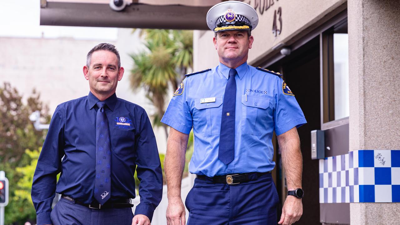 Shane Tilley, Acting police association president and Commander Jason Elmer, Education and training commander. Picture: Linda Higginson