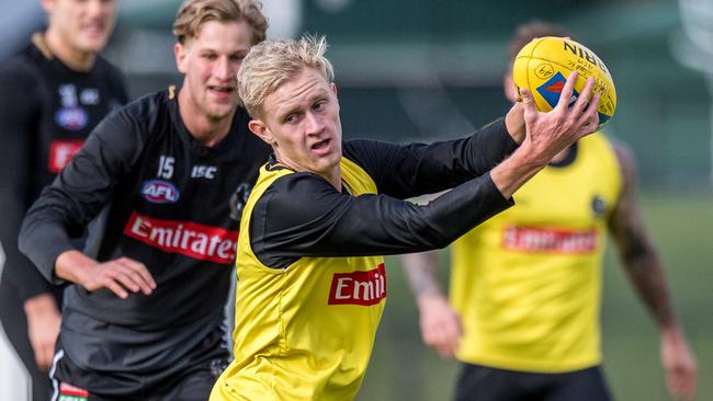 Jaidyn Stephenson was suspended for placing bets on Collingwood games. Picture: Jake Nowakowski